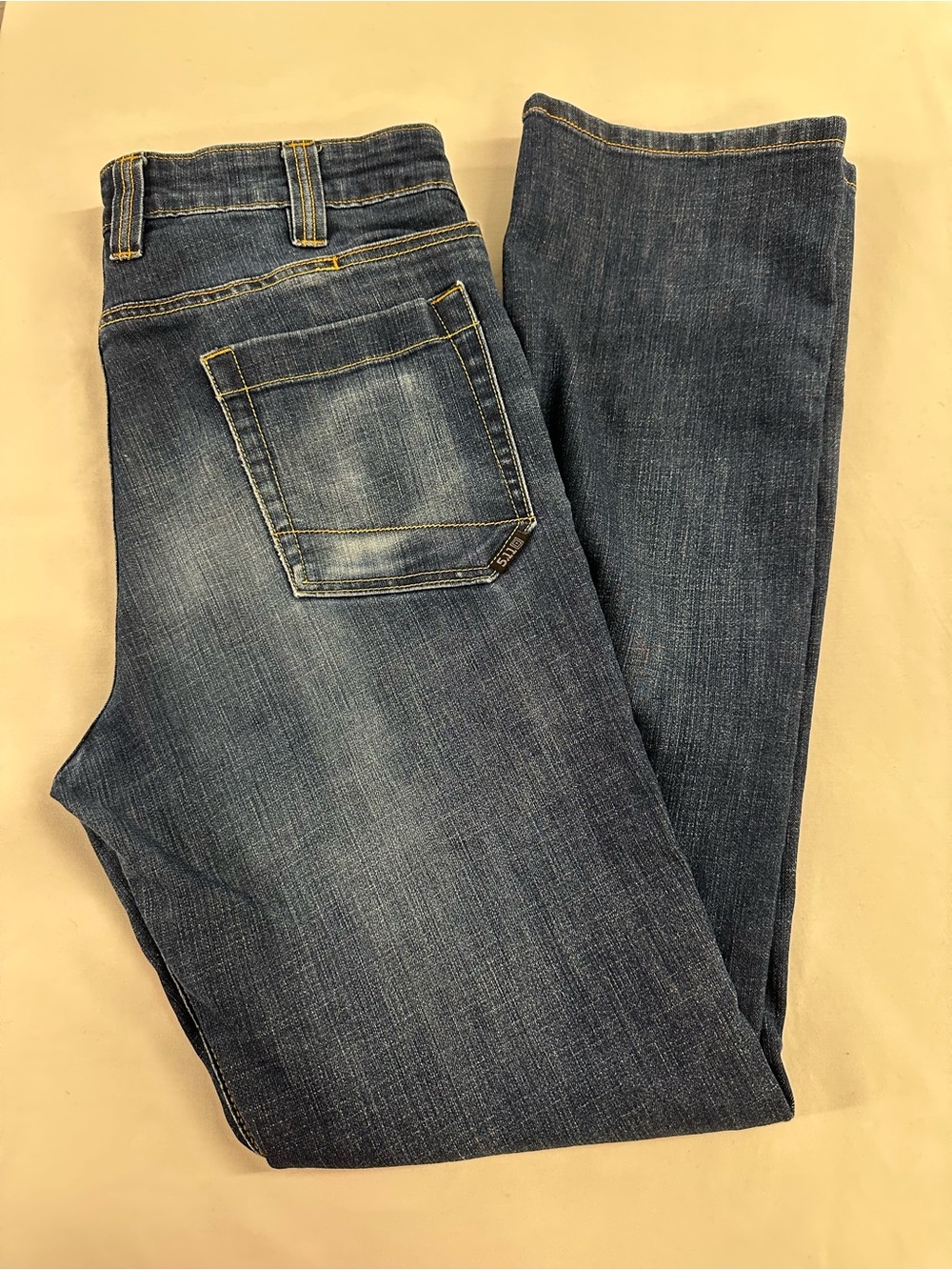 5.11 Tactical Defender-Flex Jeans Mens 34x34 Indigo Blue Mechanical Stretch EDC